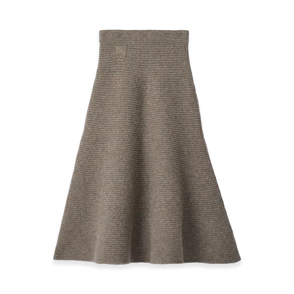 Burberry Women's Wool Blend Skirt "Beige Melange"