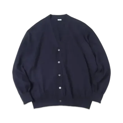 A.PRESSE Cotton Knit Cardigan "Navy"