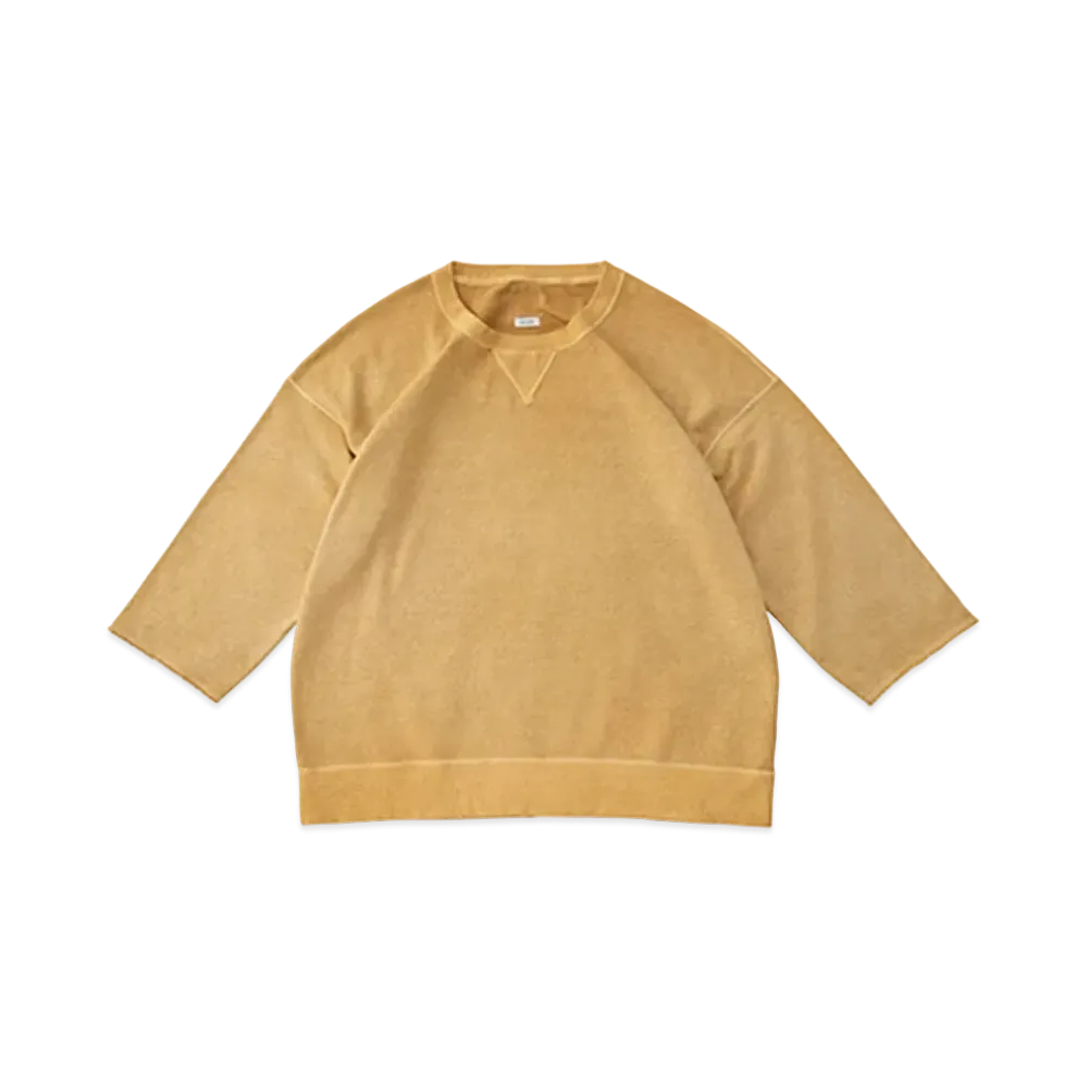 visvim JUMBO SWEAT 3/4 (UNEVEN DYE) "Mustard"