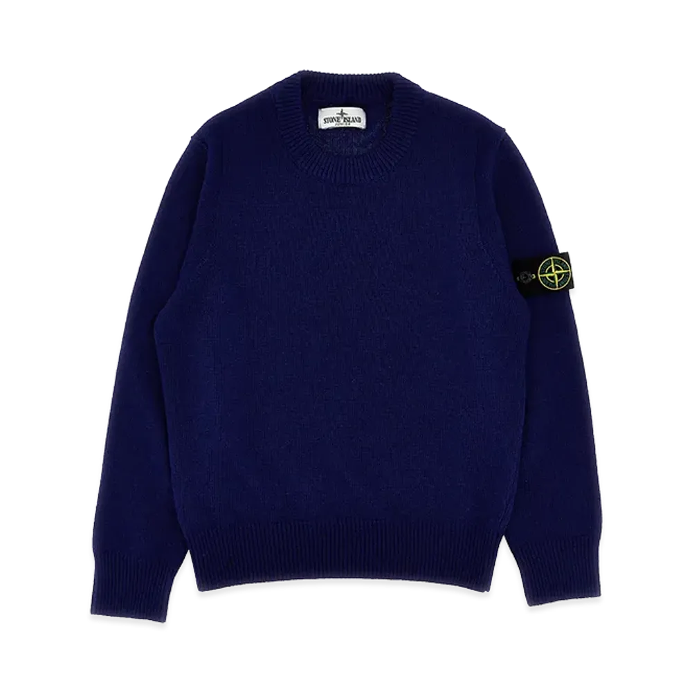 Stone Island Kids Logo Patch Sweater "Blue"