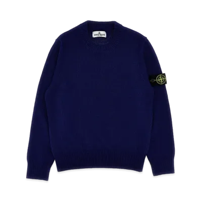 Stone Island Kids Logo Patch Sweater "Blue"