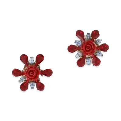 Dolce&Gabbana Clip-On Earrings With Rhinestone Accents "Multicolor"