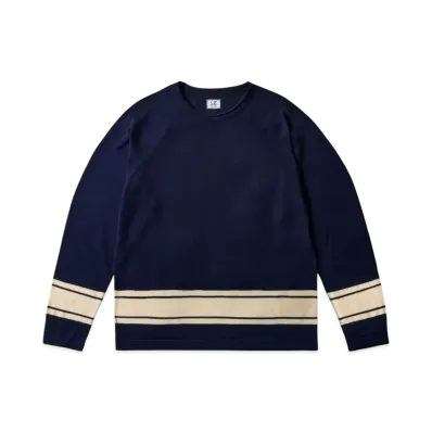PALACE x C.P. Company Cotton Sea Island Mock Neck Knit "Navy"