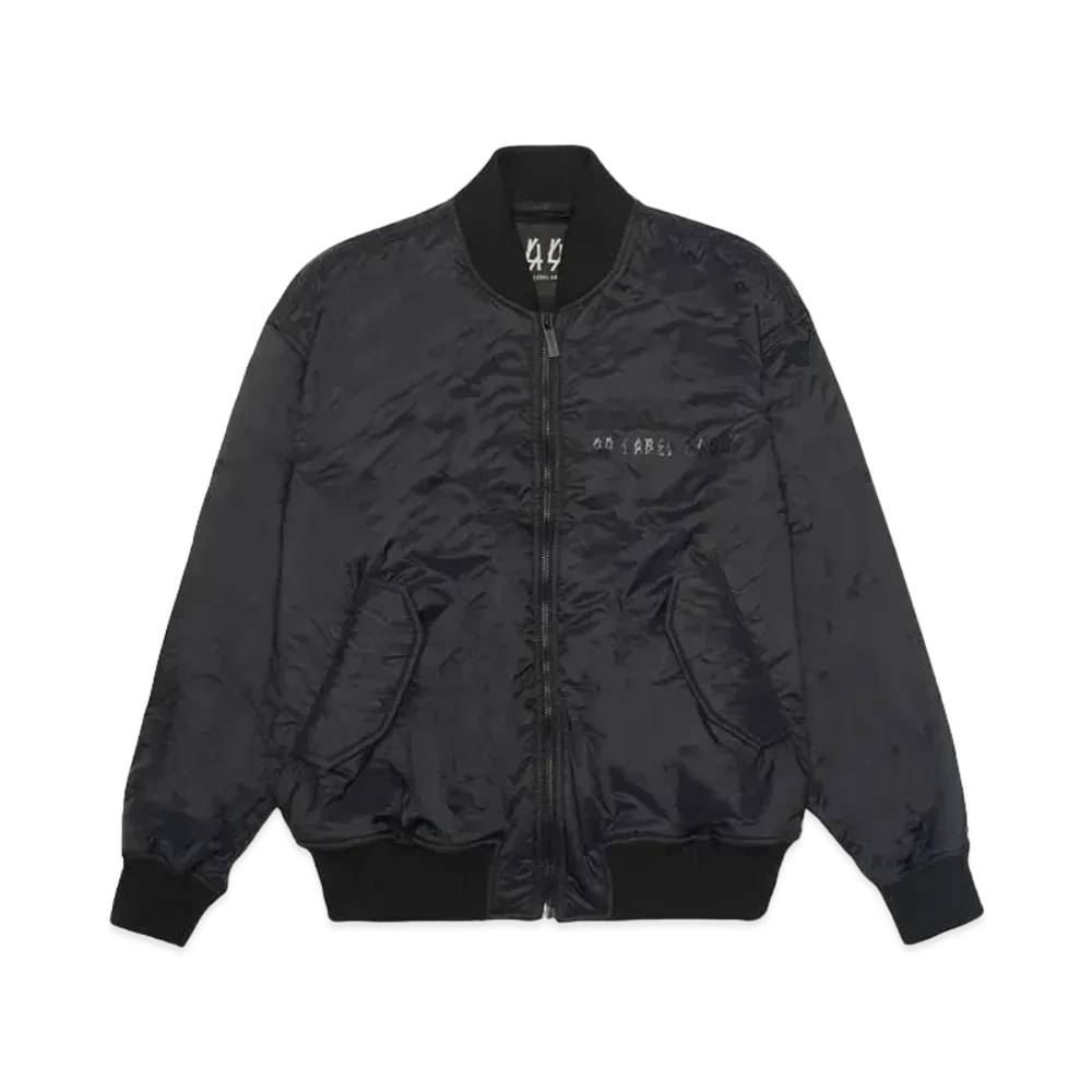 44 LABEL GROUP EMIL BOMBER LIGHT PADDED NYLON BLACK + 44 SOLID BLACK PRINT "BLACK"