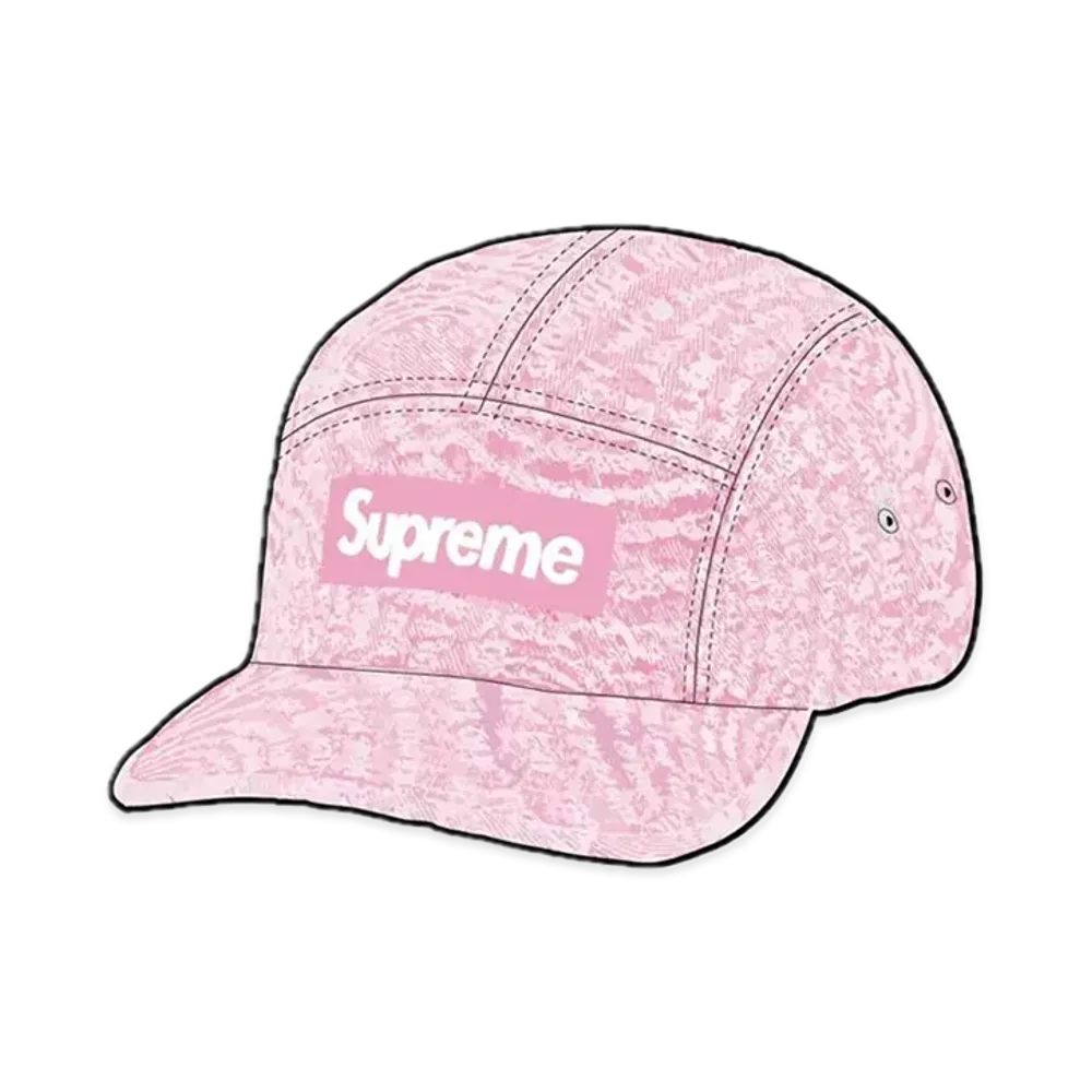 Supreme Circles Jacquard Denim Camp Cap "Pink"
