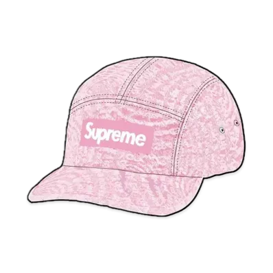 Supreme Circles Jacquard Denim Camp Cap "Pink"