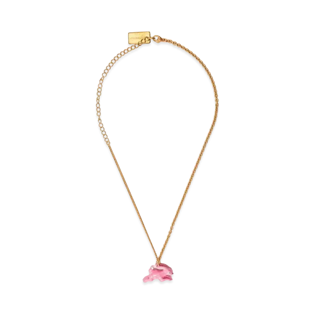 Marni Necklace With Rabbit Pendant "Fuchsia"