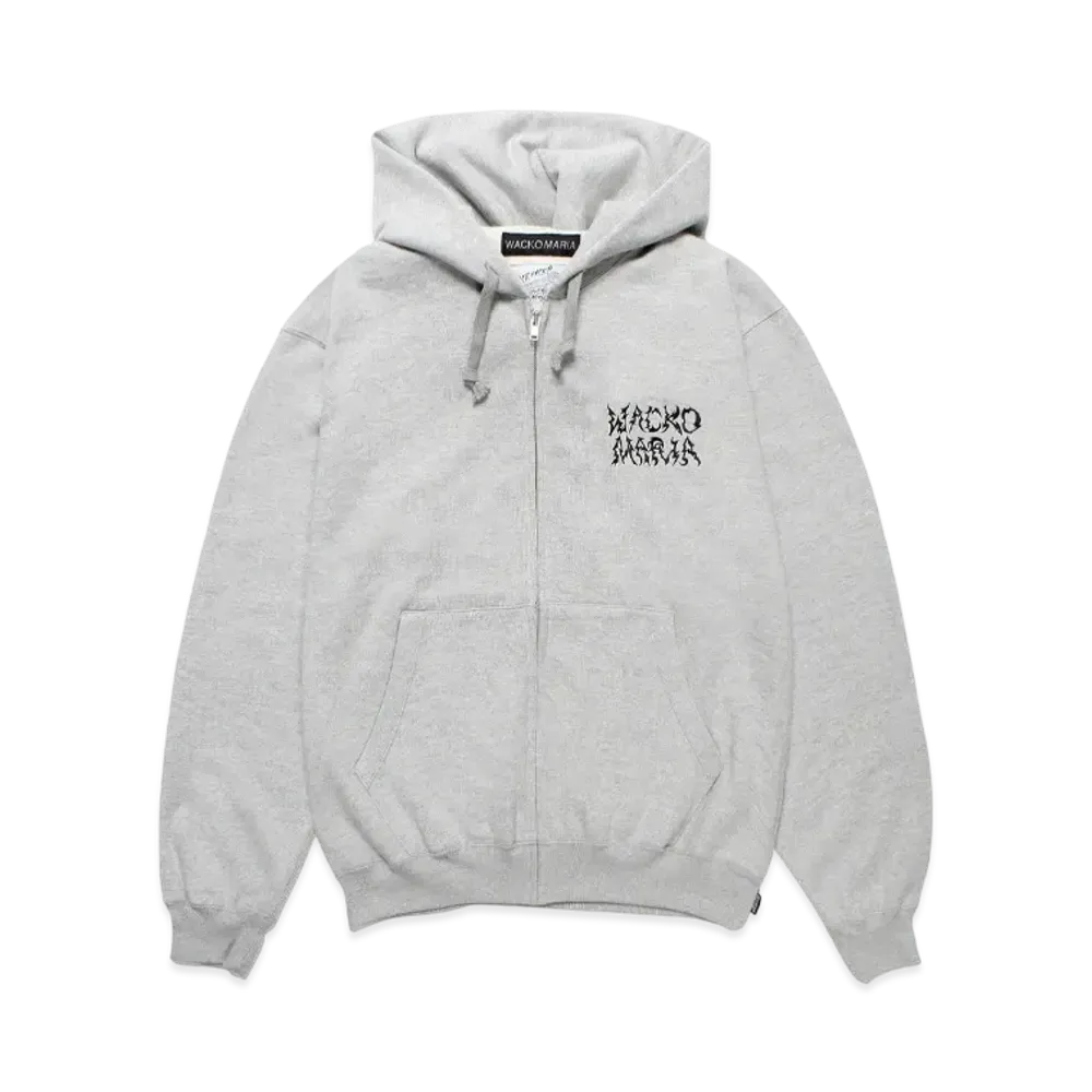 WACKO MARIA x NECKFACE Heavy Weight Zip Hooded Sweat Shirt "Gray"