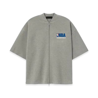 FEAR OF GOD ESSENTIALS NBA Zip Up Jacket "Concrete Heather"
