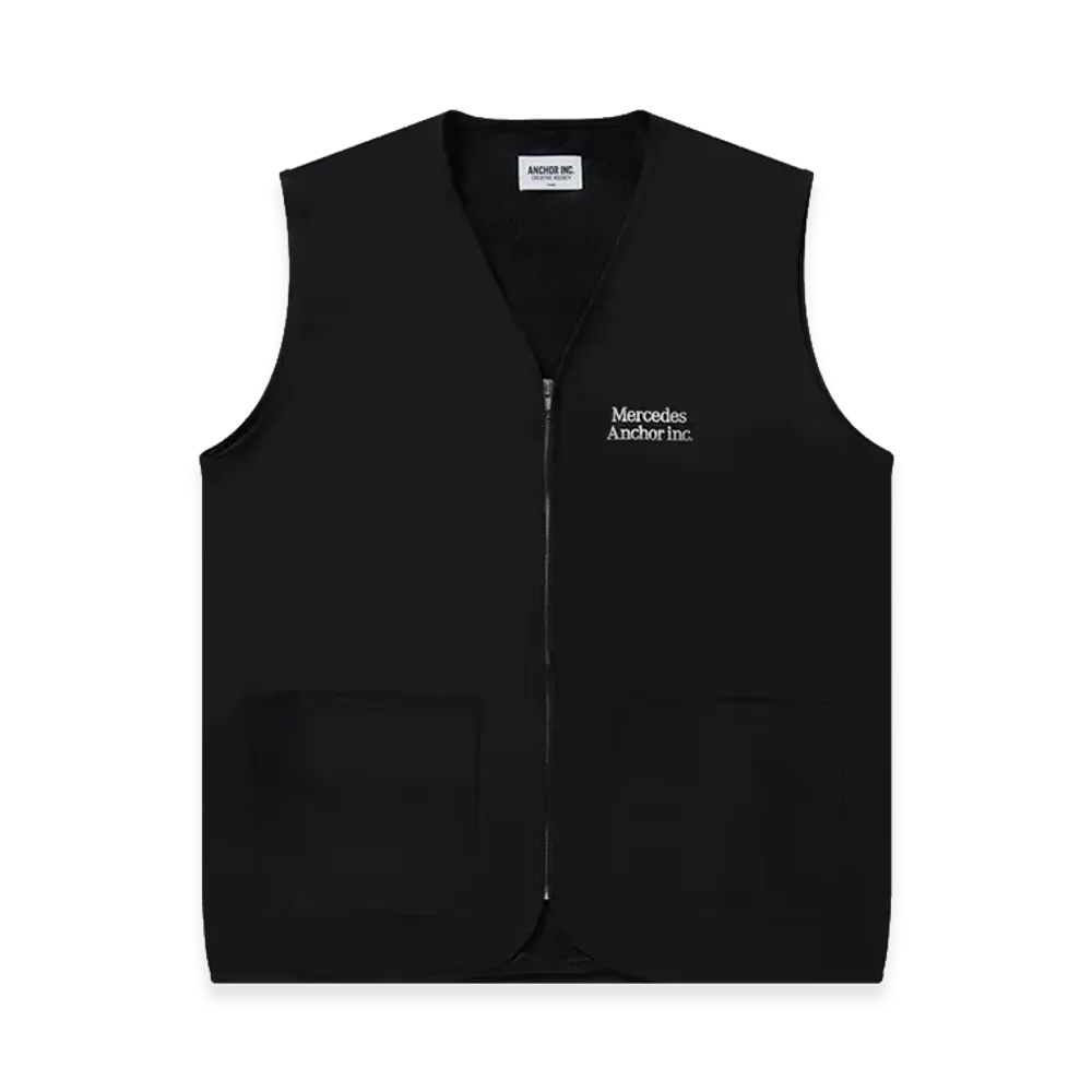 Mercedes Anchor inc. Logo Nylon Zip Vest "Black"