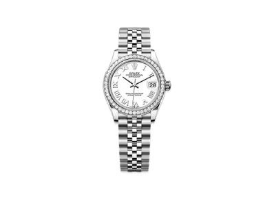 ROLEX Datejust 31 Oystersteel & White Gold Diamonds "White"