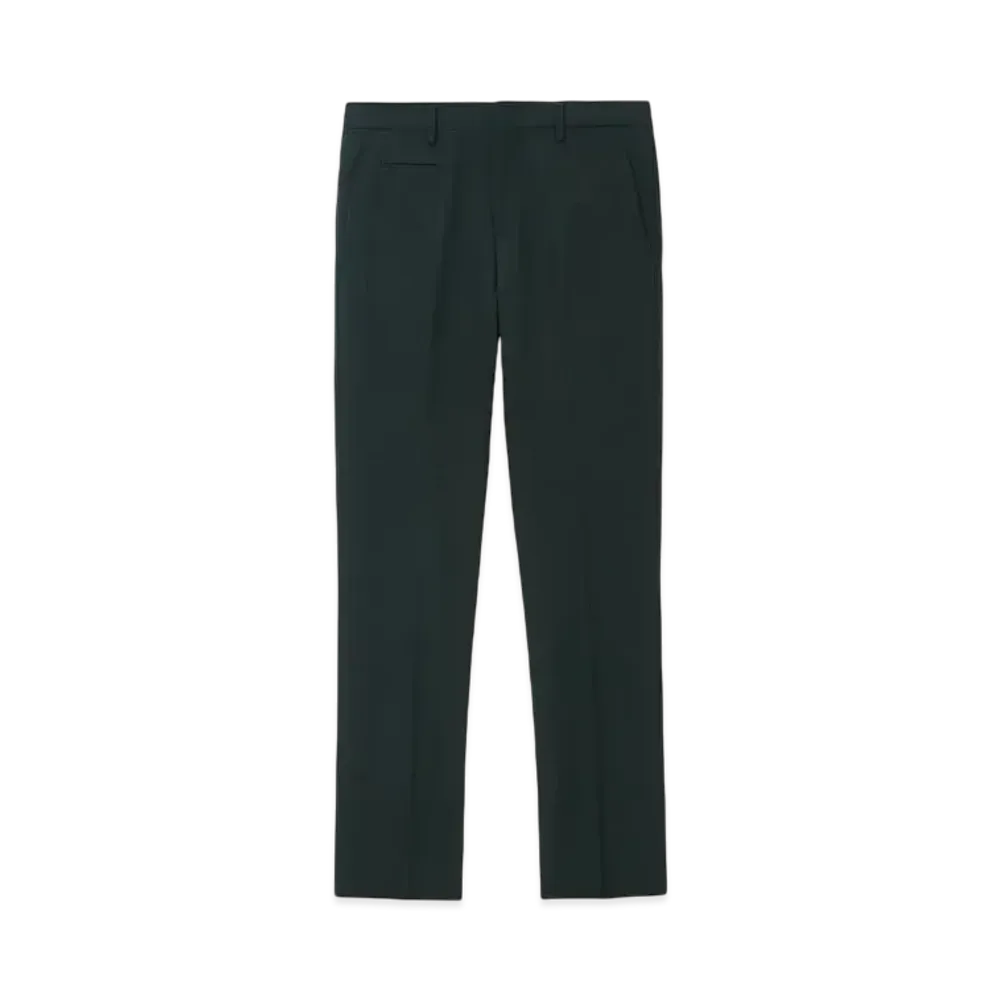 Paul Smith Wool Gabardine Slim Trousers "DarkGreen"
