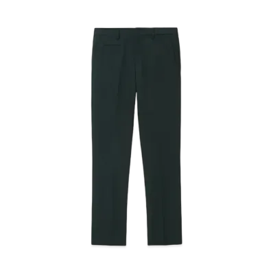 Paul Smith Wool Gabardine Slim Trousers "DarkGreen"
