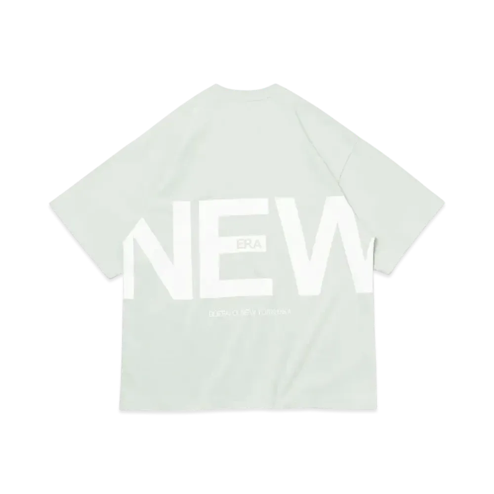 NEW ERA Short Sleeve Oversized Cotton T-Shirt Zoom Up Logo "Soft Glass"