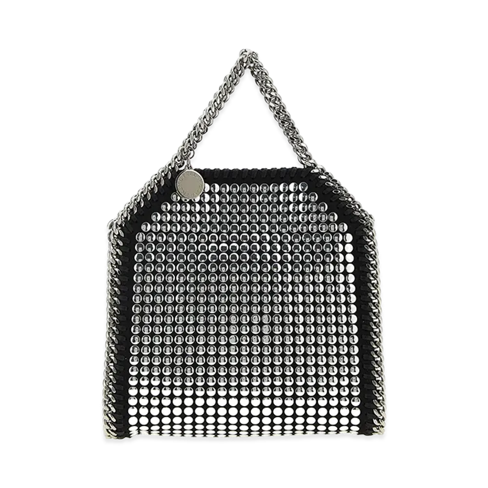 STELLA McCARTNEY Women's Embellished Shaggy Deer Micro Falabella Handbag "Black"