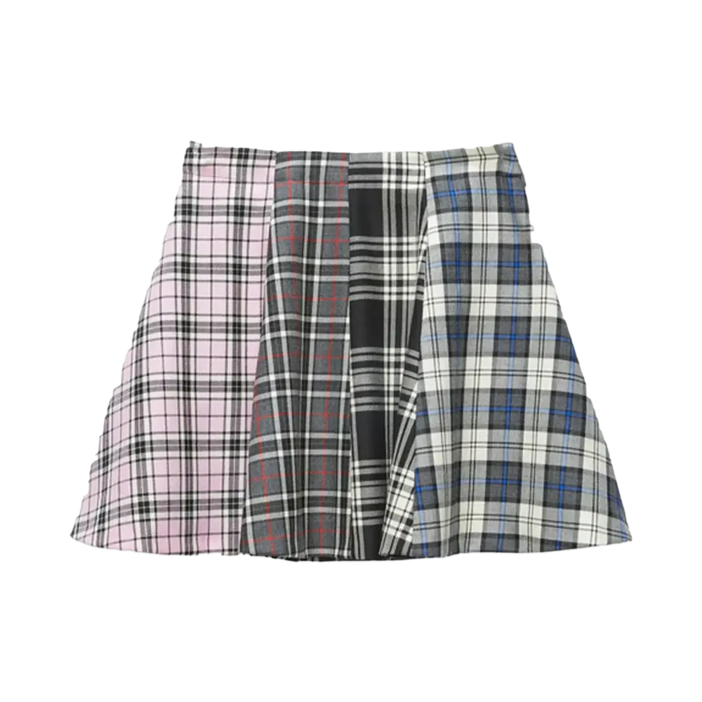 MSGM Wool Tartan Miniskirt "Multi"