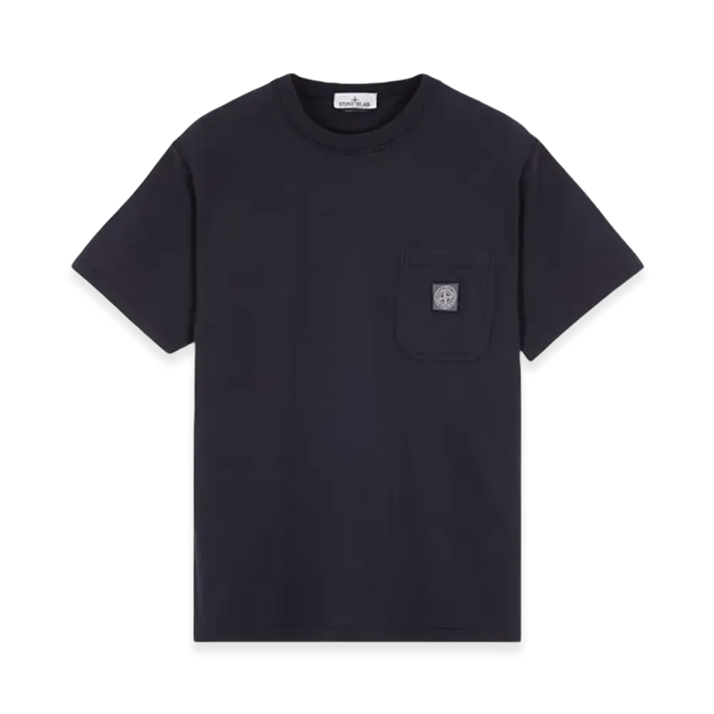 Stone Island 21957 Fissato Treatment Short Sleeve Organic Cotton T-Shirt - 24SS "Blue"