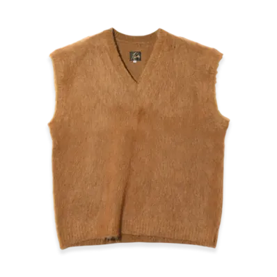 NEEDLES Mohair Knit Vest - Solid "Umber"