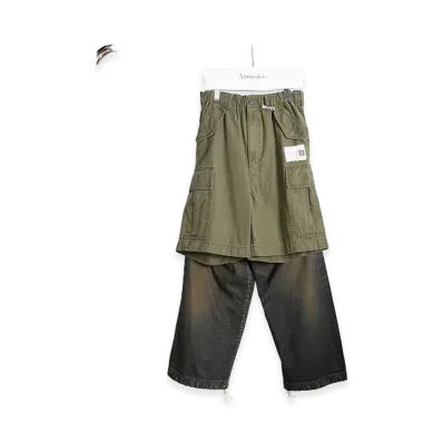 Maison MIHARA YASUHIRO Shorts Combined Jeans "Khaki"