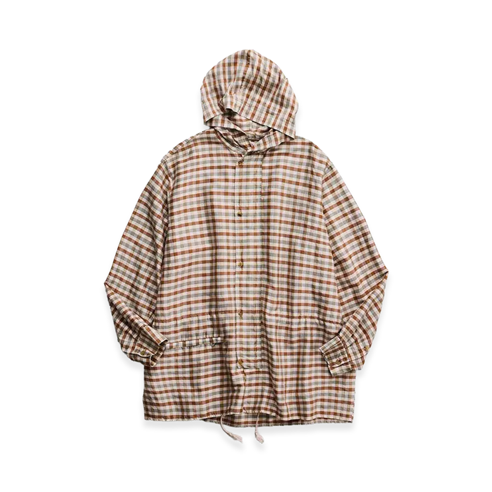 NICENESS Levene Silk Check Taffeta Parka "Gold"