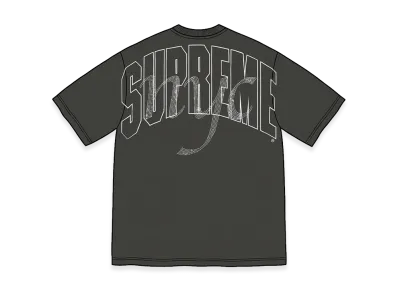 Supreme Rhinestone Script S/S Top "Black"