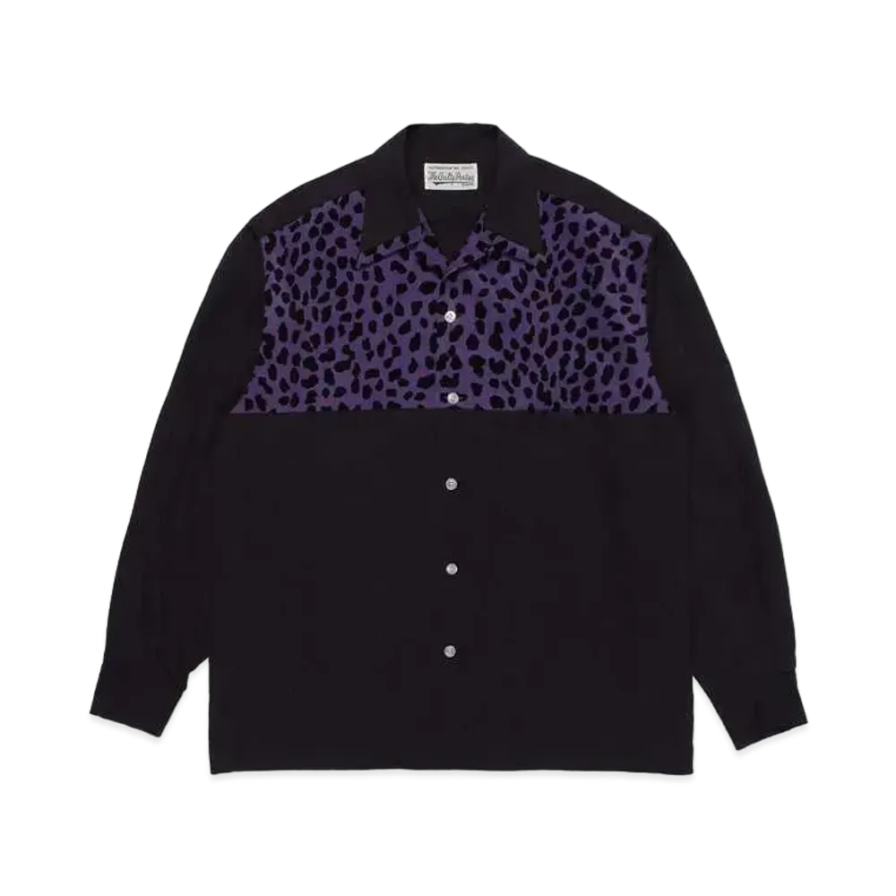 WACKO MARIA 50's Shirt "Black Purple"