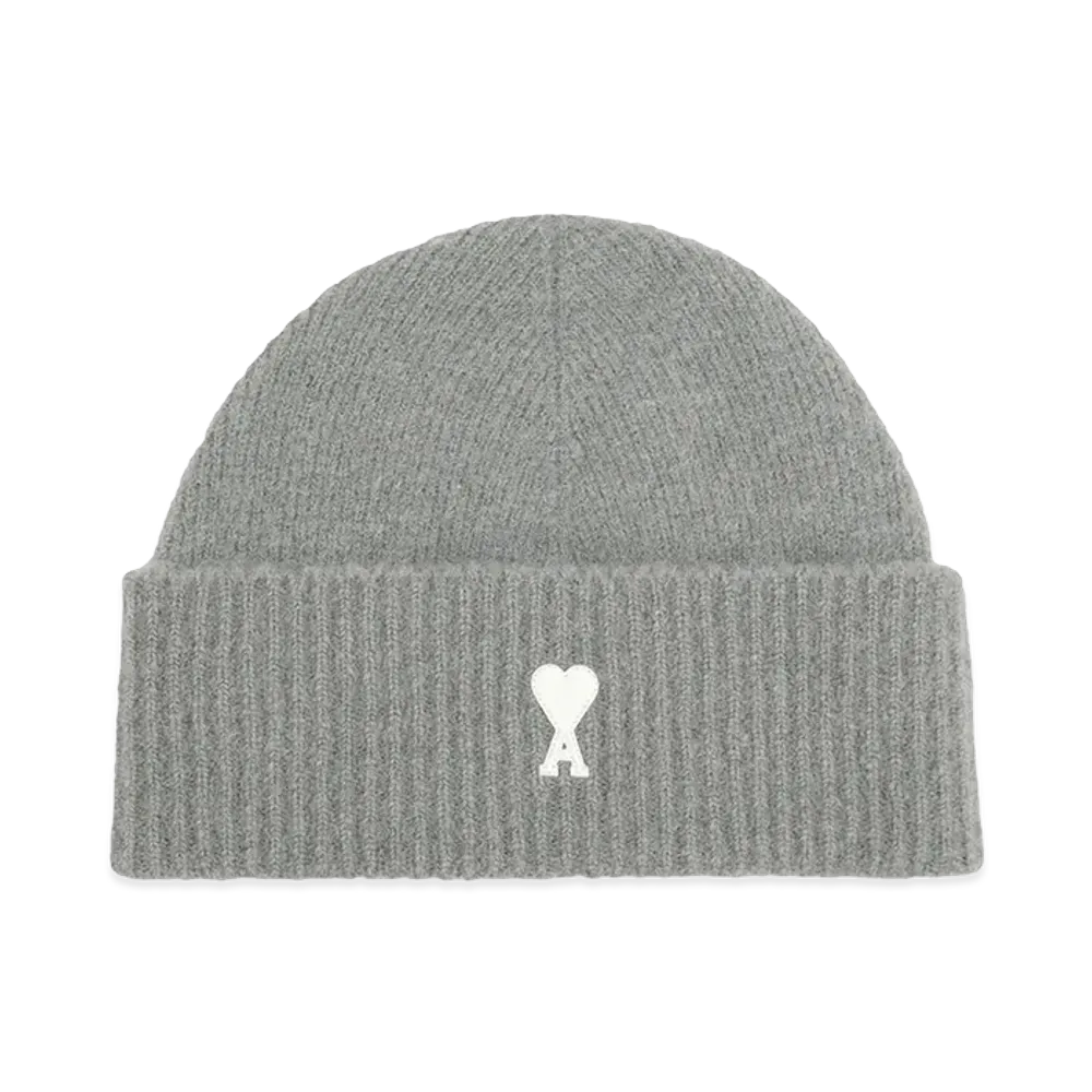 AMI PARIS Stretch Alpaca Blend Beanie "Gray"