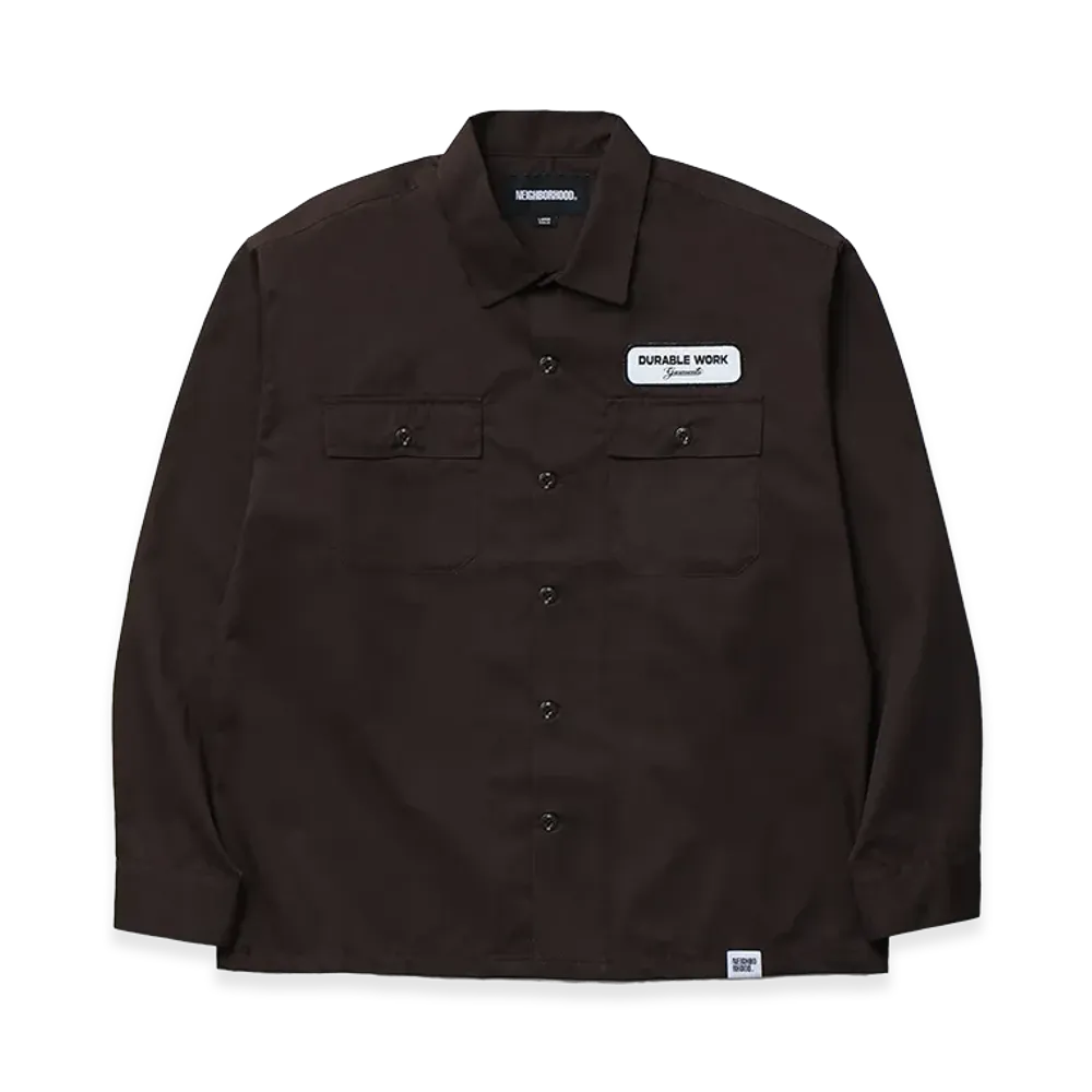 NEIGHBORHOOD Classic Work Shirt LS-1 "Brown"