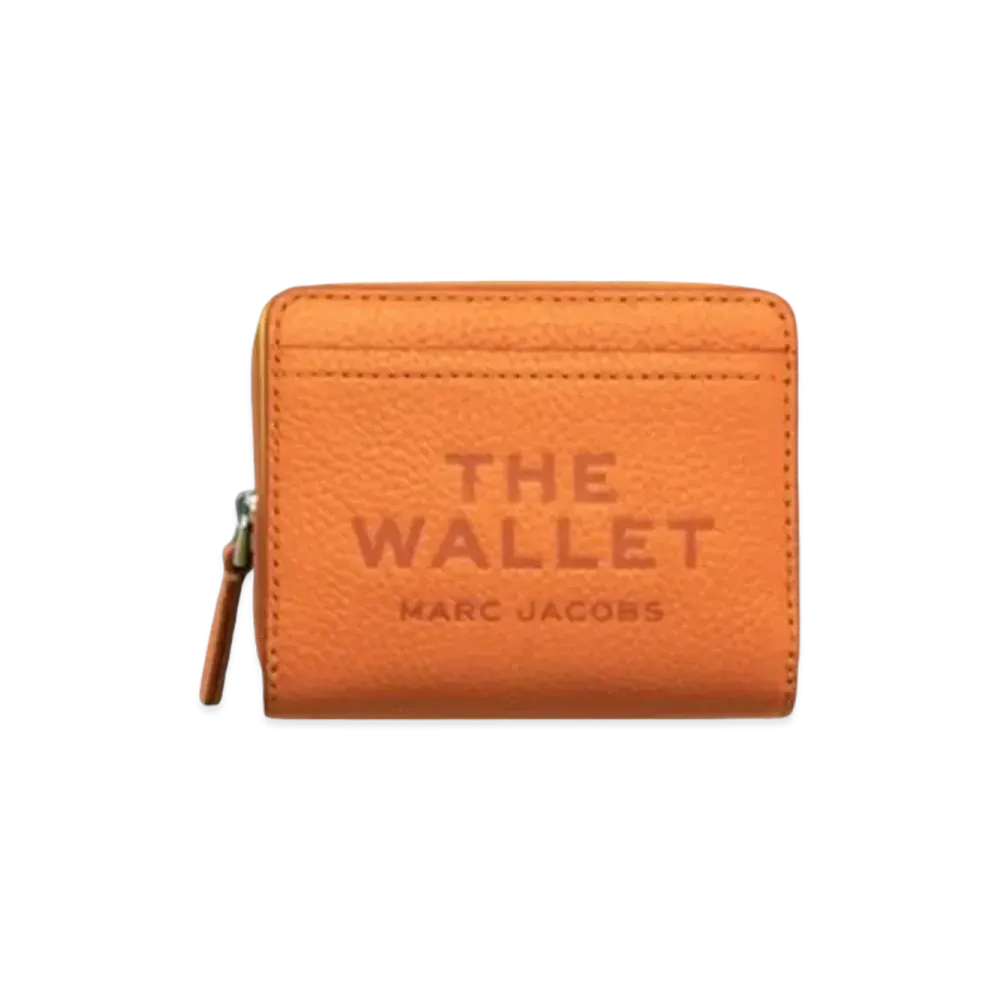 Marc Jacobs The Leather Compact Wallet Mini Tangerine