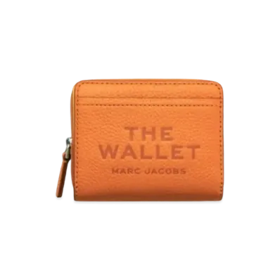 Marc Jacobs The Leather Compact Wallet Mini Tangerine