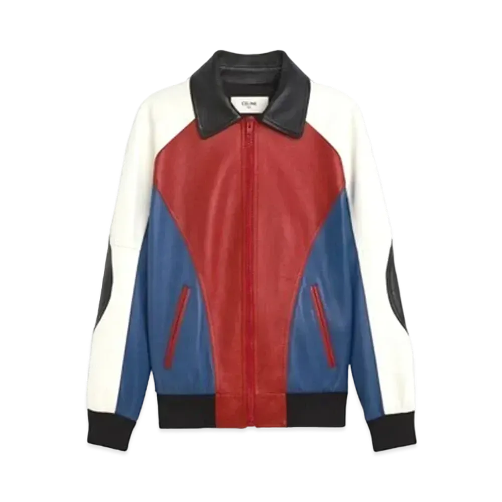 CELINE Americana Rose Blouson / Soft Lamskin "Red/White"