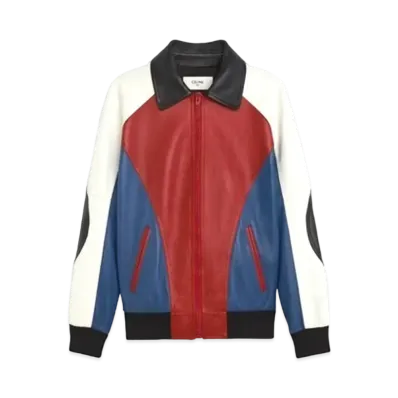 CELINE Americana Rose Blouson / Soft Lamskin "Red/White"