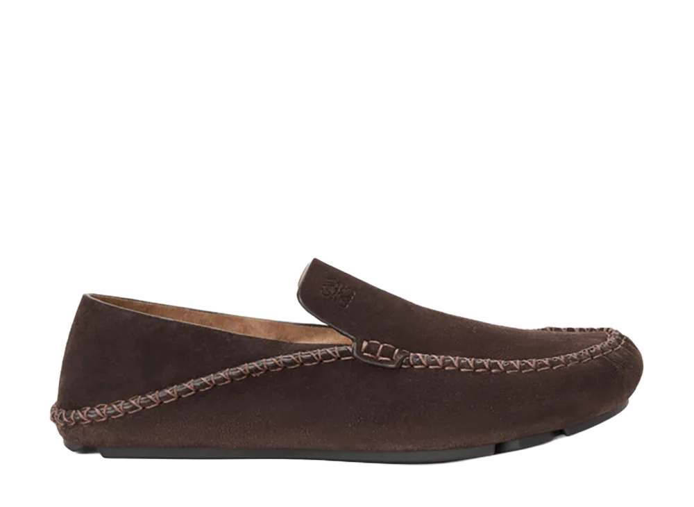 LOEWE Rambla Driving Loafer in Suede Calfskin "Dark Brown"