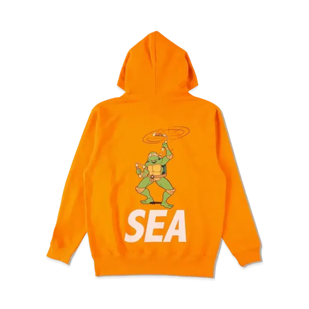 WIND AND SEA x TMNT (TMNT-SEA) HOODIE "Michelangelo Orange"