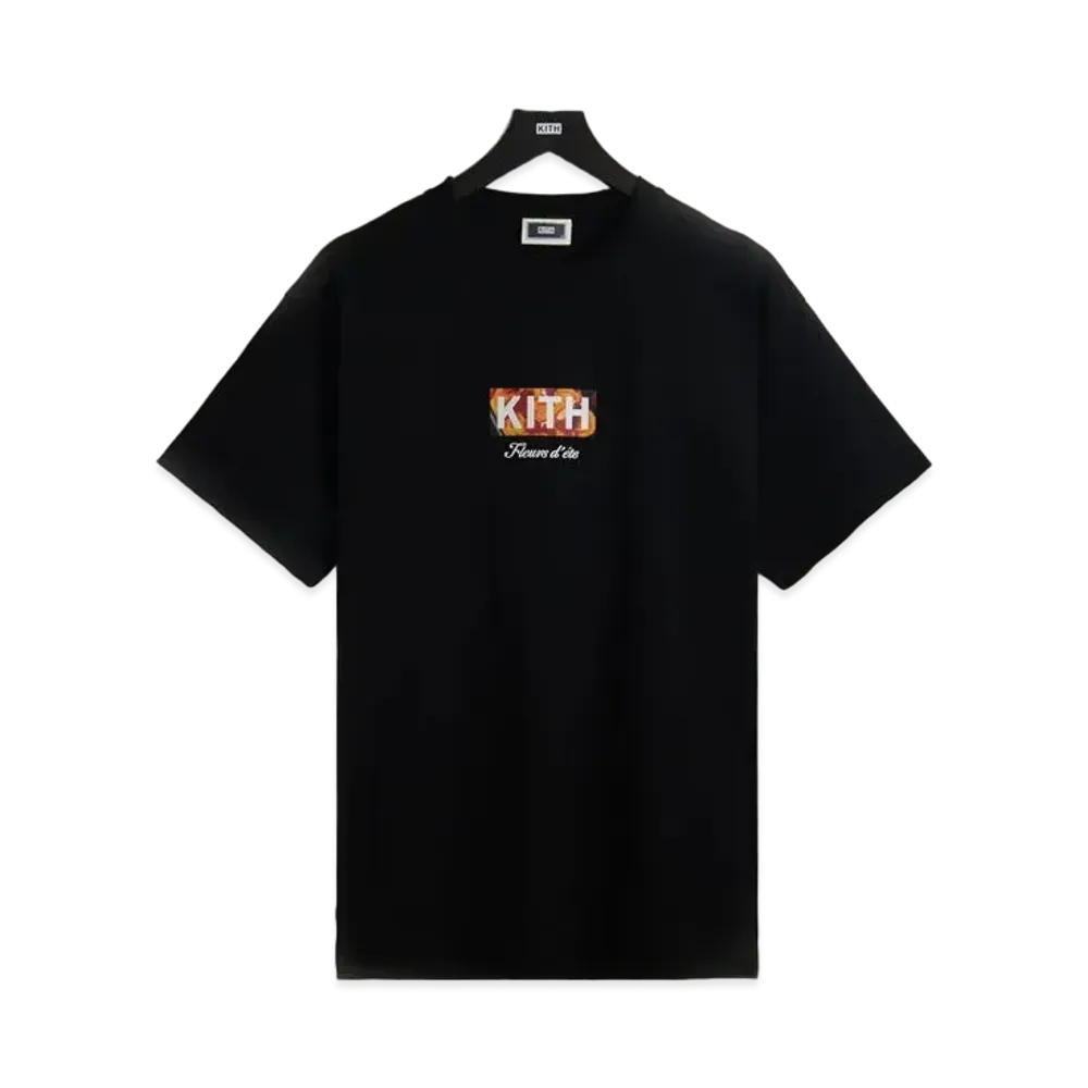 Kith x été x Disney Fleurs d’été Box Logo Tee "Black"