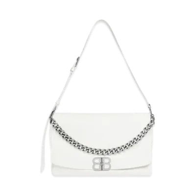 BALENCIAGA BB Soft Large Flap Bag "White"
