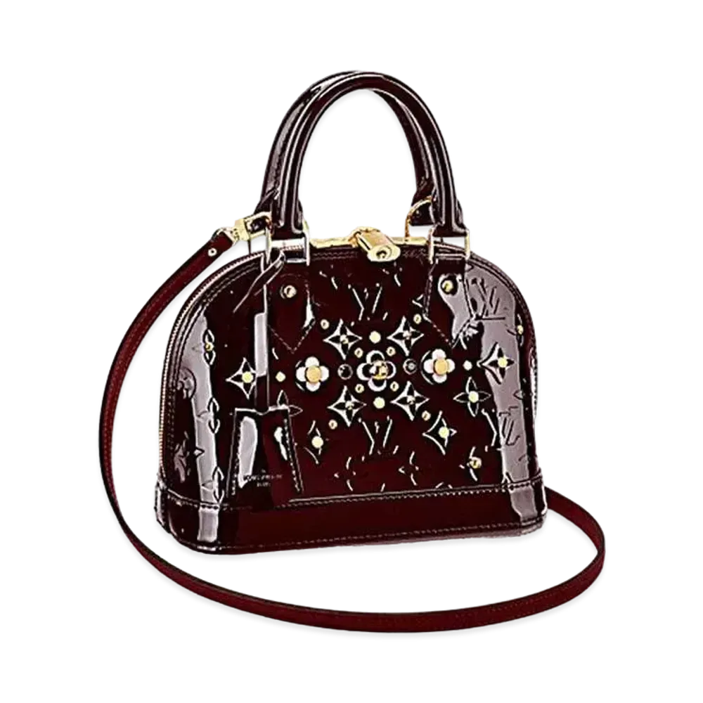 Louis Vuitton Alma BB Flower Monogram Vernis "Amarante"