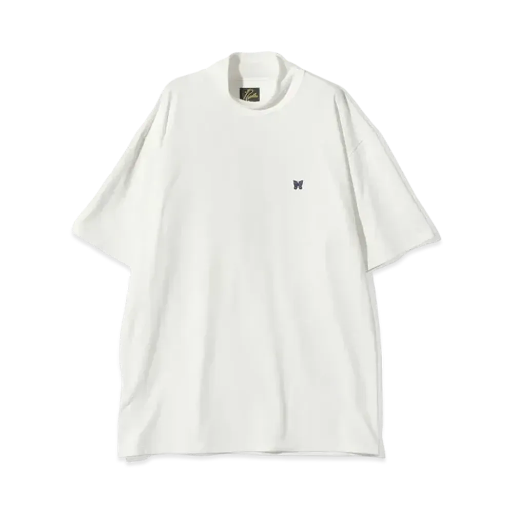 Needles S/S Mock Neck Tee - Poly Jersey "White"