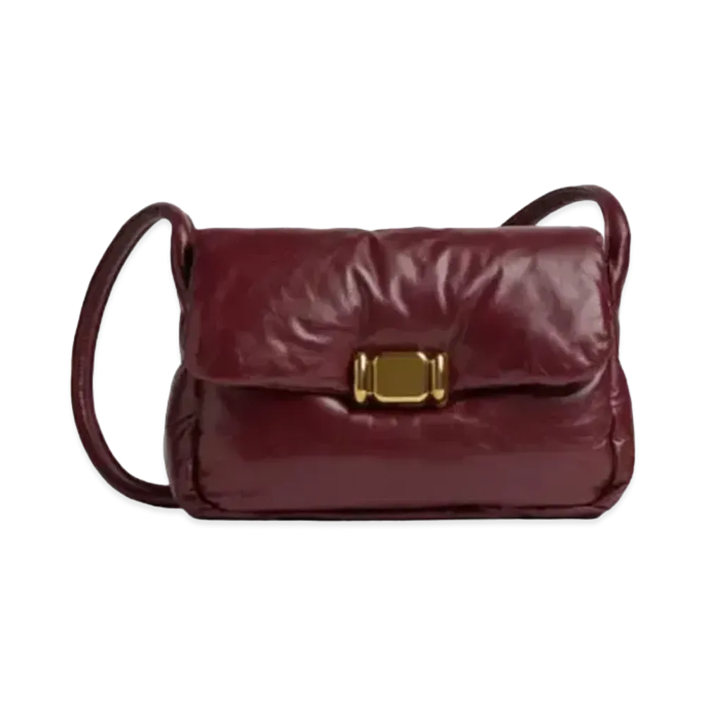 Bottega Veneta Barolo Padded Crossbody Bag "Burgundy"