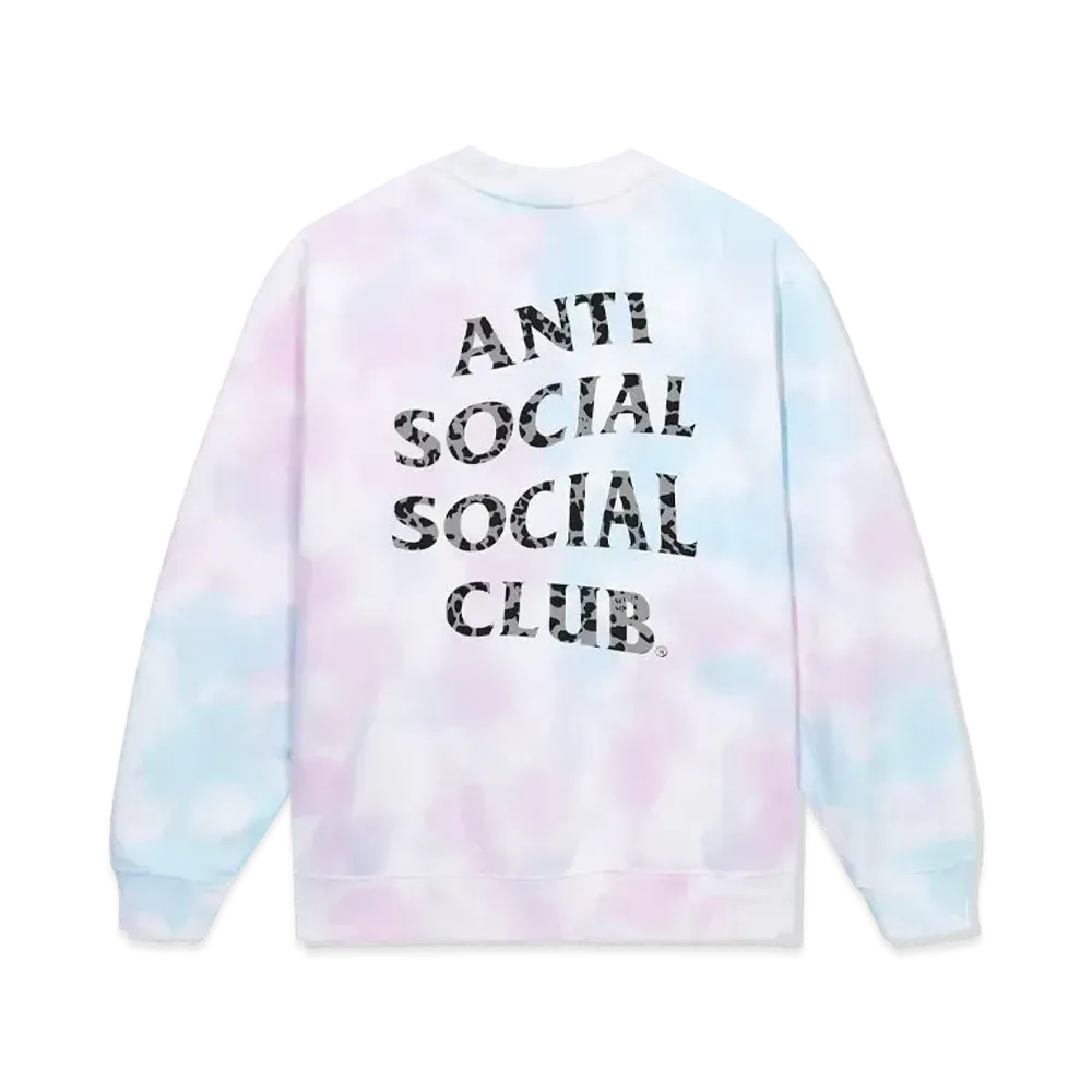ANTI SOCIAL SOCIAL CLUB SUMMER 24 MAJOR DROP Mind Games Tie-Dye Crewneck "Cotton Candy"