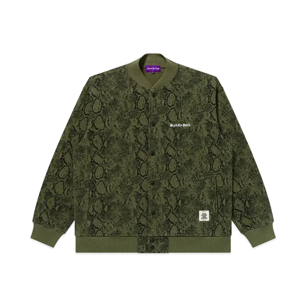 BlackEyePatch Oe Logo Python Sweat Stadium Jacket "Olive"