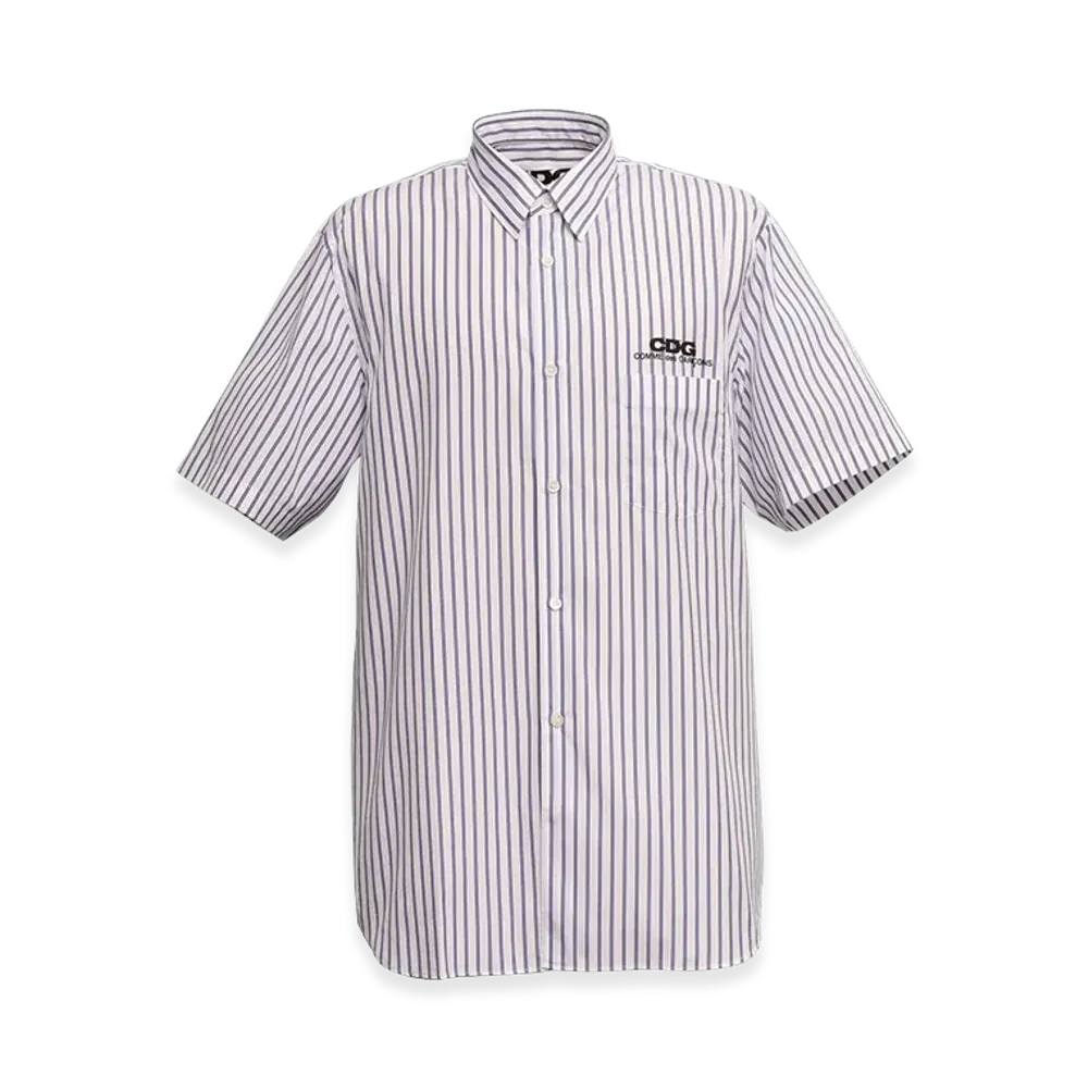COMME des GARCONS CDG Classic Shirt With Short Sleeve "Blue Stripe"