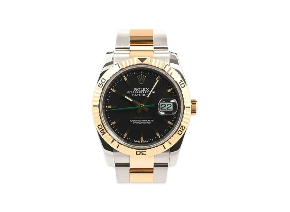 ROLEX Datejust Turn-O-Graph "Black/Stainless Steel/Yellow Gold"