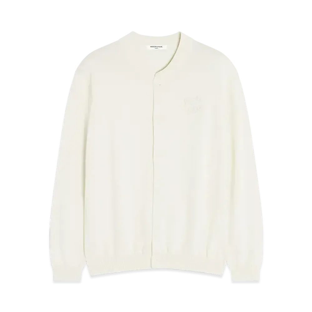 Maison Kitsune Bold Fox Head Embroidered Knit Blouson "Rich Vanilla"