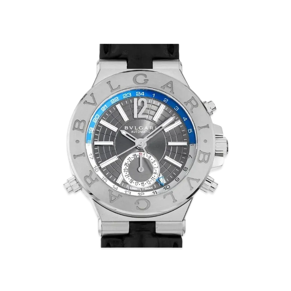 BVLGARI Diagono GMT "Gray/Stainless Steel/Black"