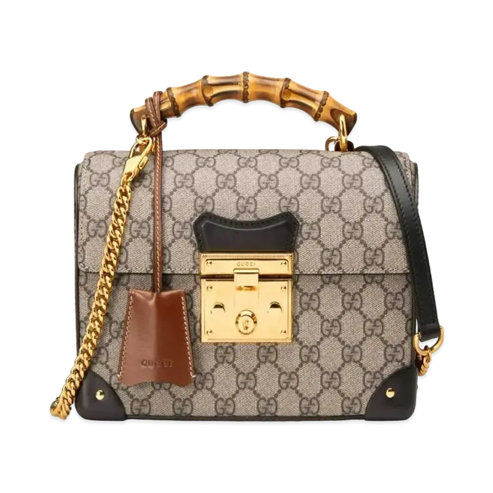 GUCCI Padlock GG Small Bamboo Shoulder Bag