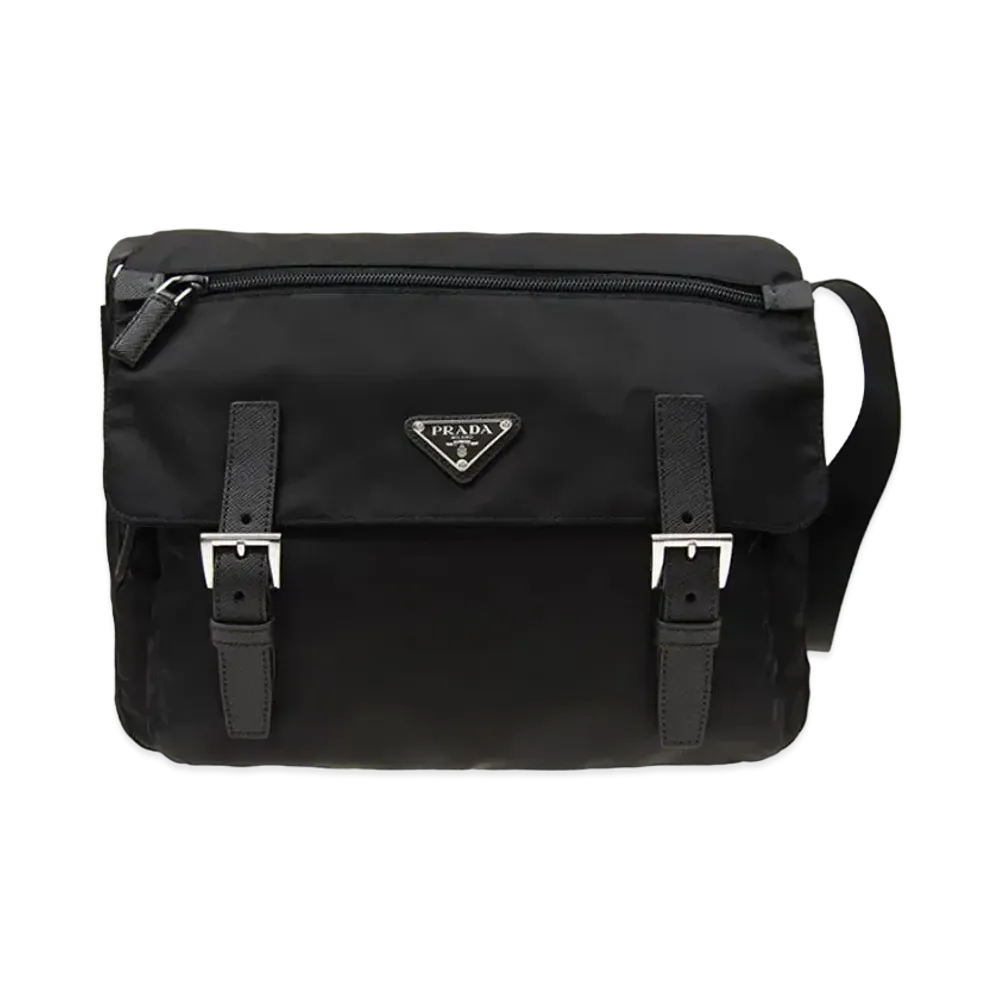 PRADA Medium Nylon Shoulder Bag "Black"