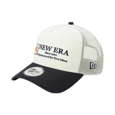 NEW ERA 9Forty A-Frame Tracker Cap Logo "Chrome/Navy"