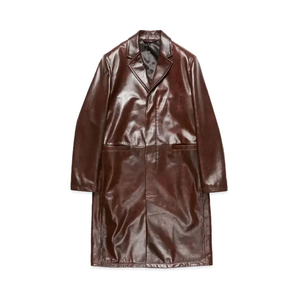 Acne Studios Leather Coat "Brown"