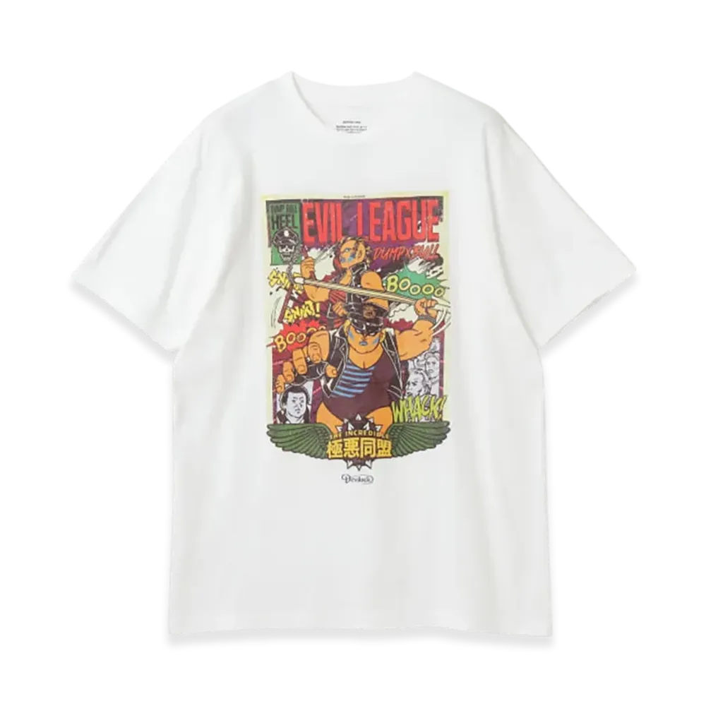 BEAMS x Devil Rock x Gokuaku Doumei / T-Shirt (Designed by GOCCODO) "White"
